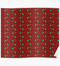 Red Cherry Pattern Poster