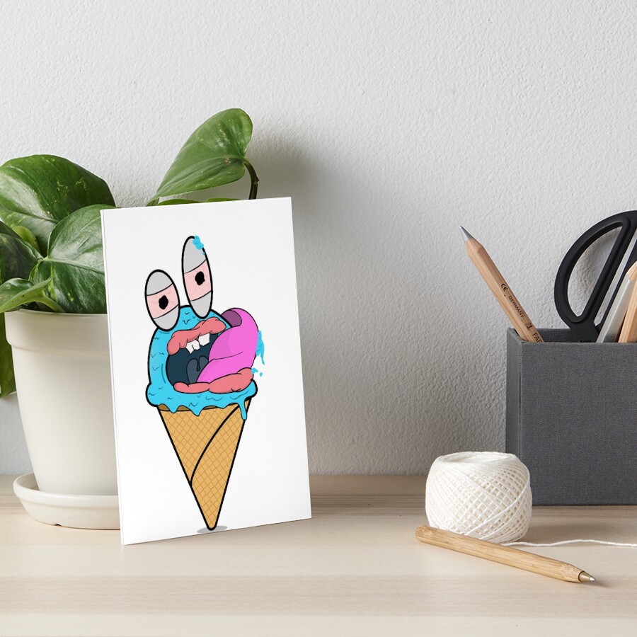 self-licking-ice-cream-cone-art-board-print-for-sale-by-zee-io