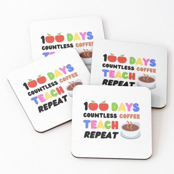 Item preview, 100 Days Countless Coffee Teach Repeat designed and sold by momsnpops.