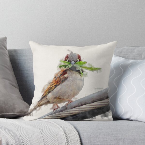 Item preview, Brushed Watercolor brown bird designed and sold by amazimals.