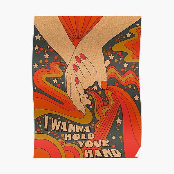 I WANNA HOLD YOUR HAND Beatles Art Print Poster