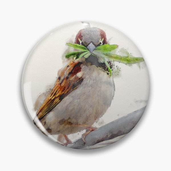 Item preview, Brushed Watercolor brown bird designed and sold by amazimals.