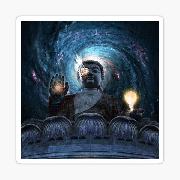 Cyborg Buddha Sticker