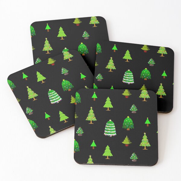 Item preview, Christmas Decorated Trees Pack In Black designed and sold by LuckyKermit.