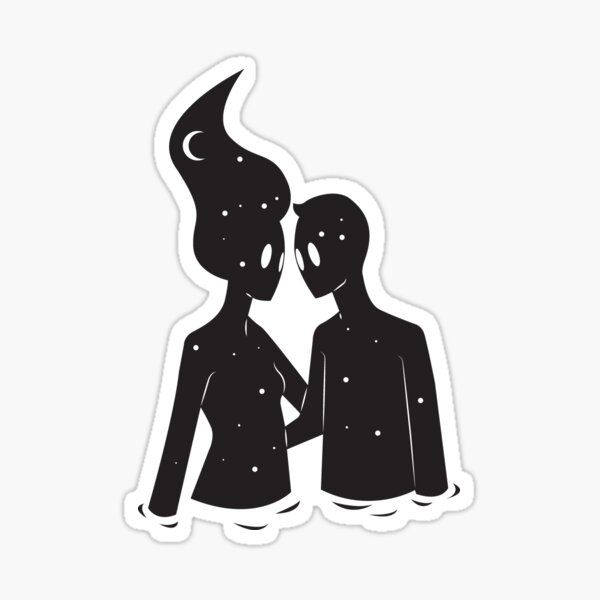 The stars of their love Sticker