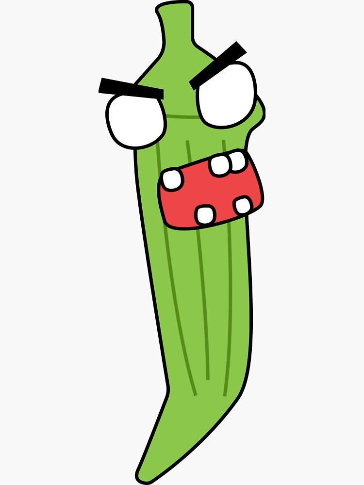 angry zombie okra by shortstack