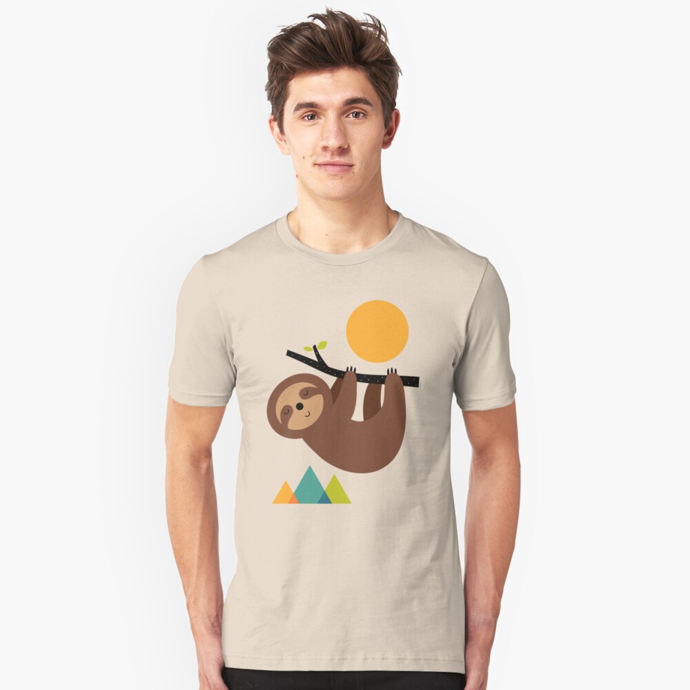Bleib ruhig und lebe langsam Slim Fit T-Shirt