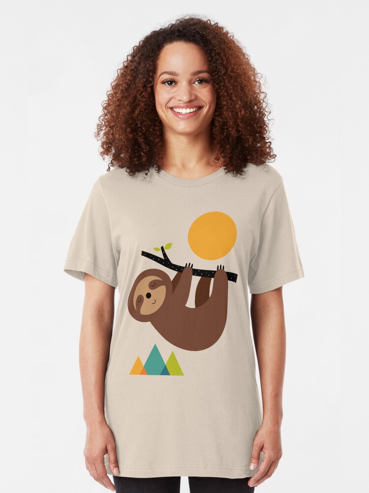 Alternative Ansicht von Bleib ruhig und lebe langsam Slim Fit T-Shirt
