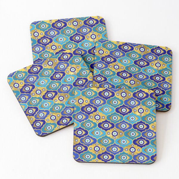 Item preview, Evil Eye Charms in Quatrefoil Pattern  designed and sold by k9printart.