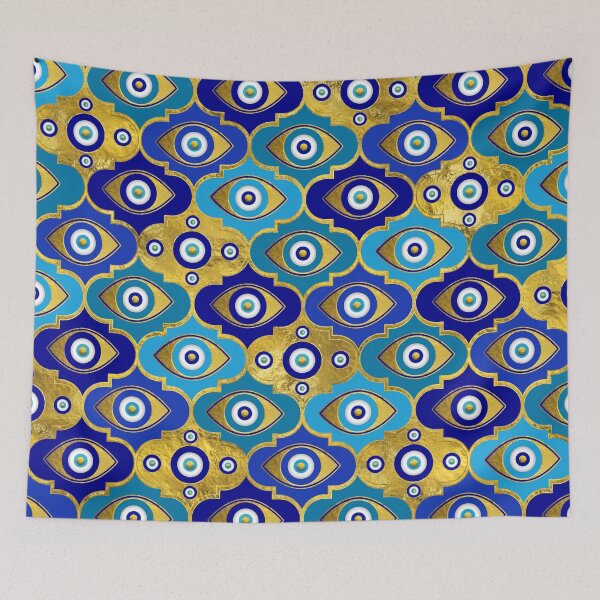 Item preview, Evil Eye Charms in Quatrefoil Pattern  designed and sold by k9printart.