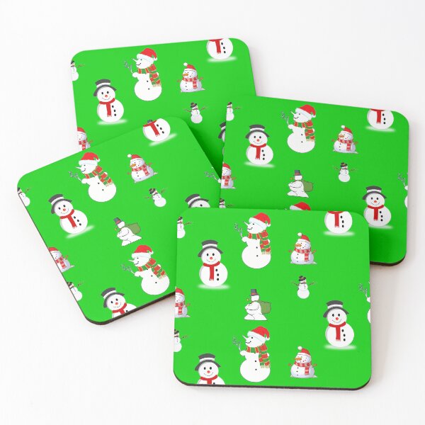 Item preview, Christmas Snowmen Pack In Green designed and sold by LuckyKermit.