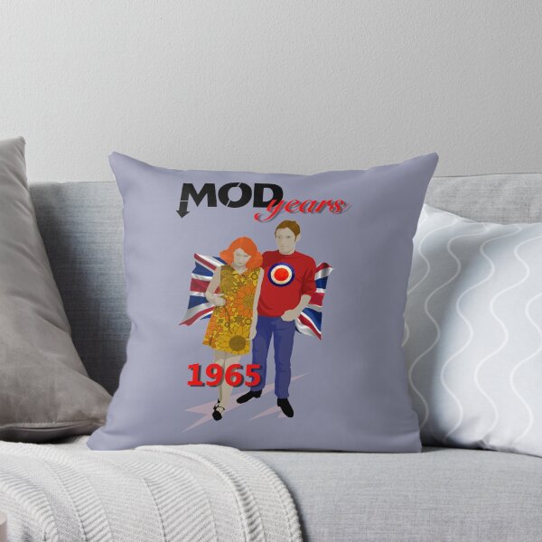 Item preview, Young Mod Scooter Couple with Vintage Mod Target and Union Jack designed and sold by KALEIDOSCOPE UK.