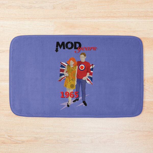 Item preview, Young Mod Scooter Couple with Vintage Mod Target and Union Jack designed and sold by KALEIDOSCOPE UK.