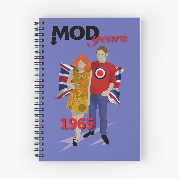 Item preview, Young Mod Scooter Couple with Vintage Mod Target and Union Jack designed and sold by KALEIDOSCOPE UK.