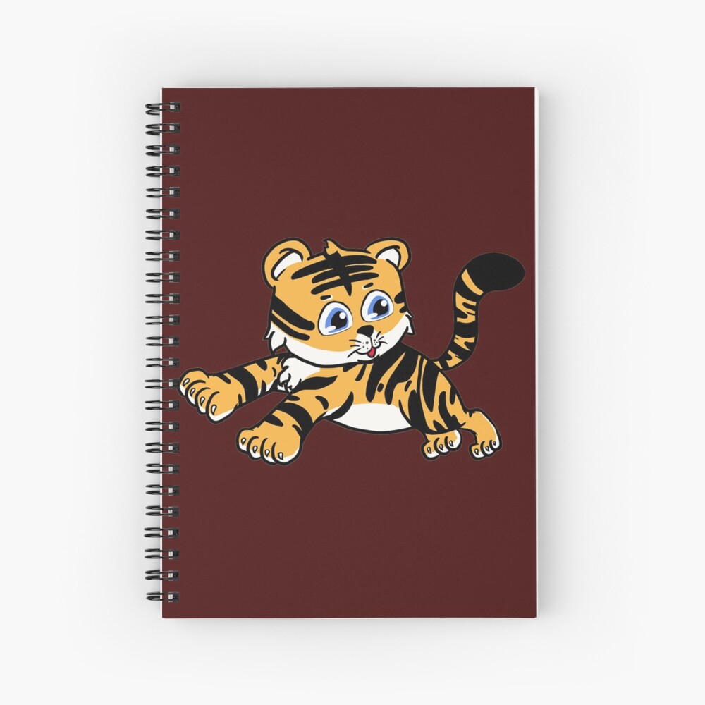 Cuaderno for Sale con la obra «Linda pose de salto de un tigre bebé» de  Jollygoodshop | Redbubble