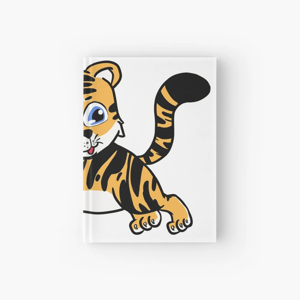 Cuaderno for Sale con la obra «Linda pose de salto de un tigre bebé» de  Jollygoodshop | Redbubble