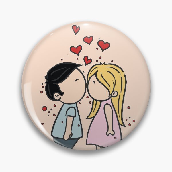 Item preview, Hand drawing cartoon of lovers couple with red hearts designed and sold by mashmosh.