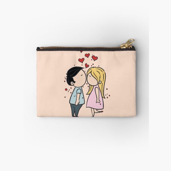 Item preview, Hand drawing cartoon of lovers couple with red hearts designed and sold by mashmosh.
