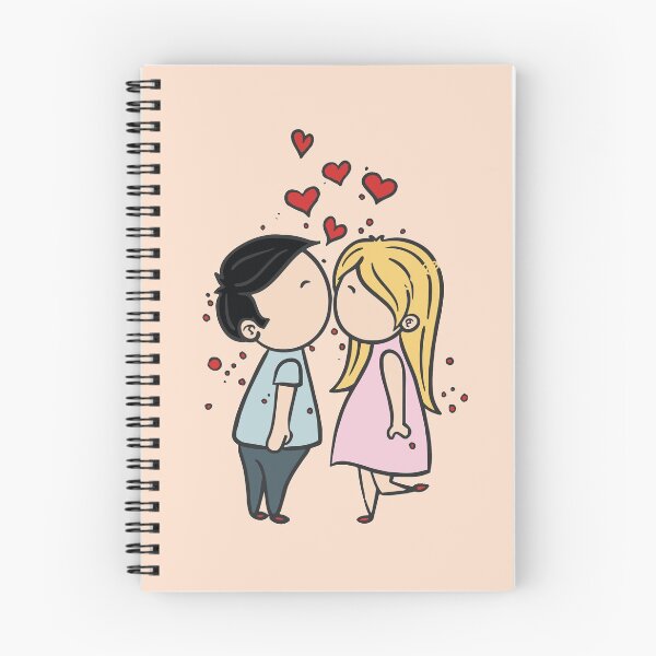 Item preview, Hand drawing cartoon of lovers couple with red hearts designed and sold by mashmosh.