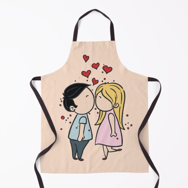 Item preview, Hand drawing cartoon of lovers couple with red hearts designed and sold by mashmosh.