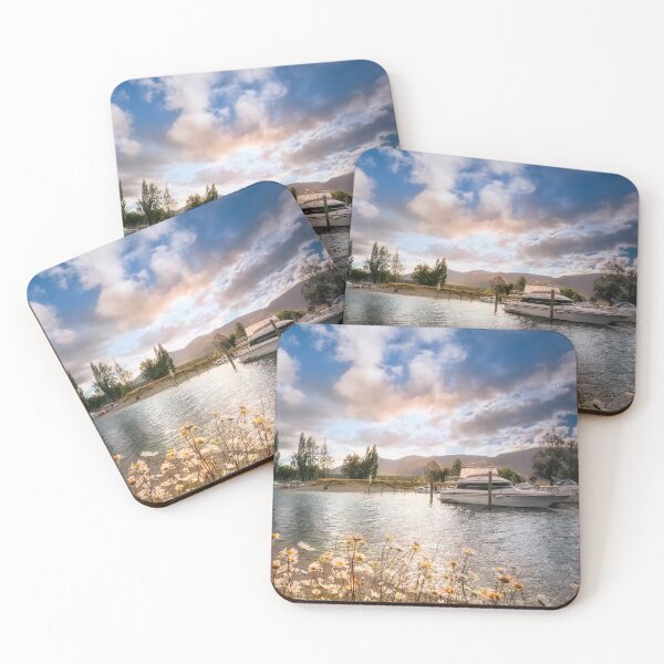 Item preview, Idyllic Landscape with daisies in the foreground at Te Anau Boating Club, New Zealand designed and sold by Danielasphotos.