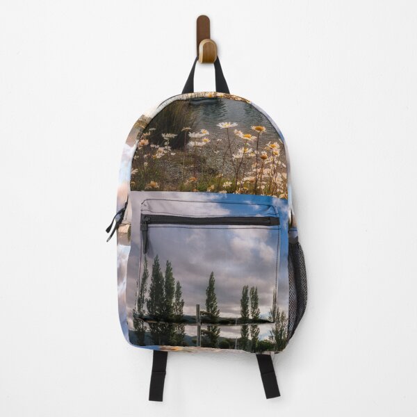 Item preview, Idyllic Landscape with daisies in the foreground at Te Anau Boating Club, New Zealand designed and sold by Danielasphotos.