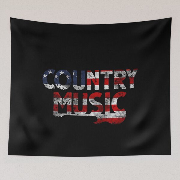 Item preview, Country Music Retro Vintage Guitar designed and sold by busydesign.