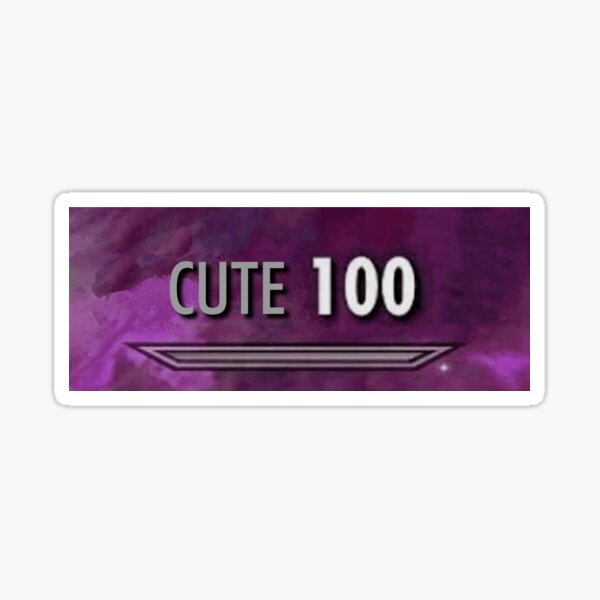 100 Cute Skyrim&quot; Sticker by Brookerino | Redbubble