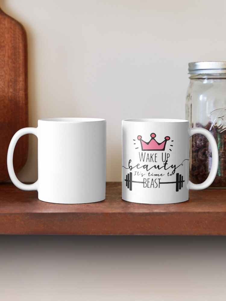 Wake Up Beauty It's Time to Beast Stoneware Coffee Mug