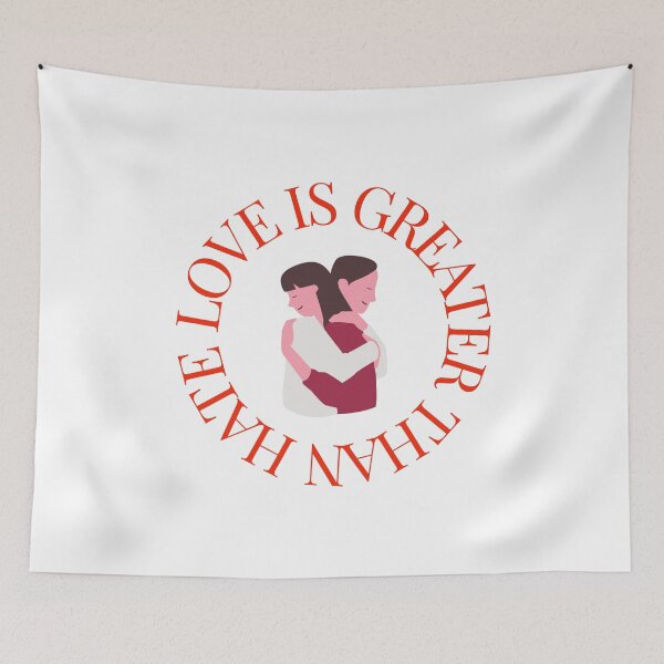 Item preview, LOVE IS GREATER THAN HATE Design designed and sold by LevelUpMerch.