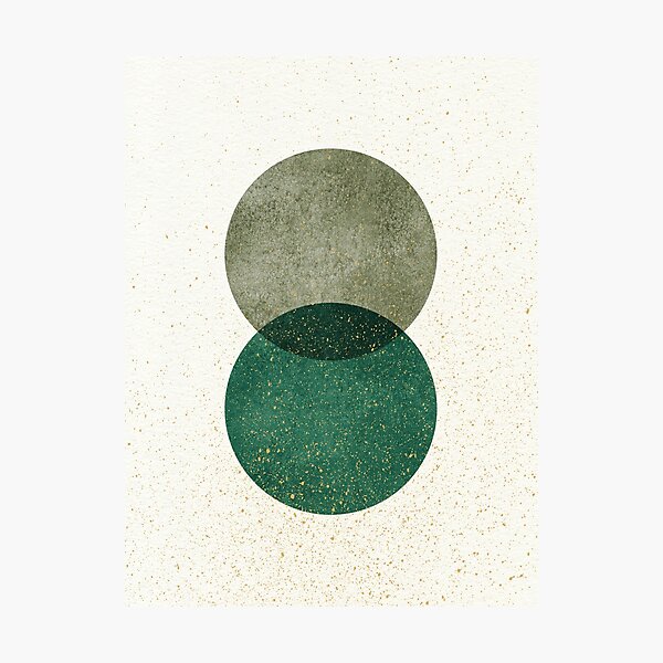 Circle Abstract - Green Texture Photographic Print