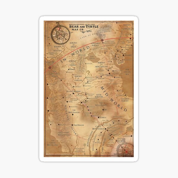 The Dark Tower - Mid-World Map romjik Sticker