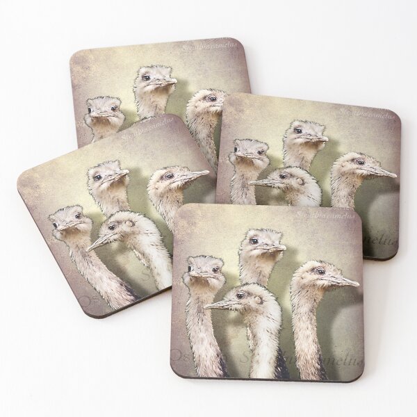 Item preview, pride of ostriches designed and sold by Trish Hart.