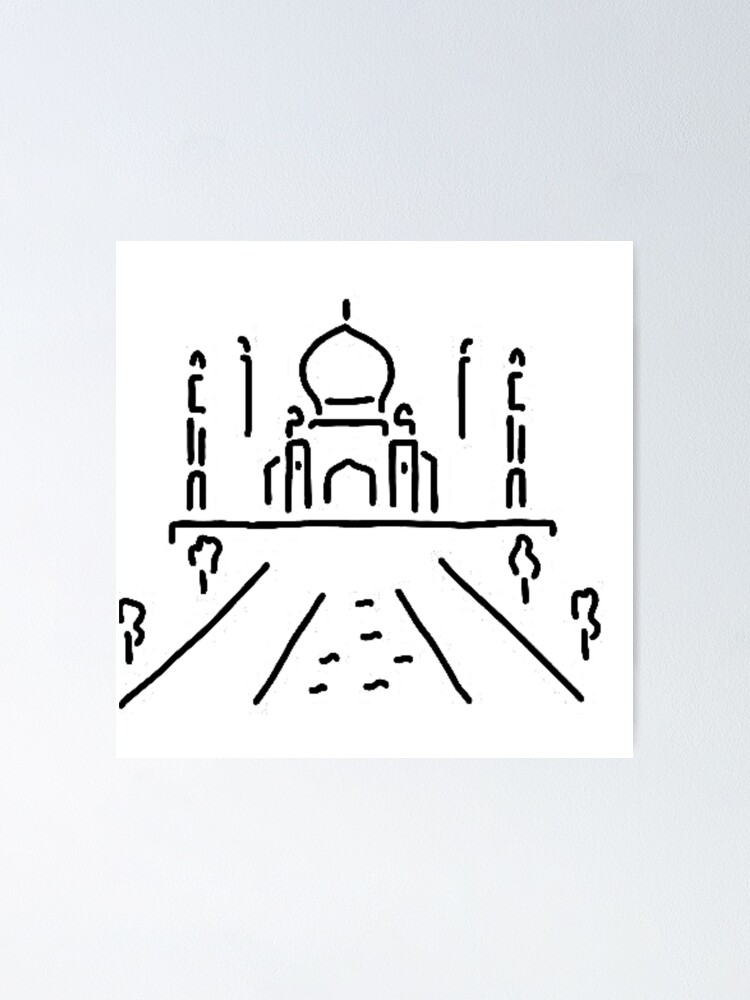 Taj Mahal Outline Vector Art, Icons, and Graphics for Free Download