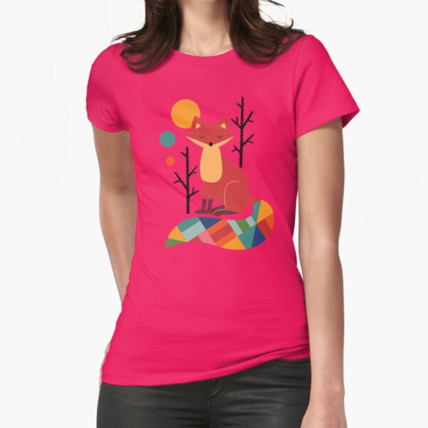 Rainbow Fox Fitted T-Shirt