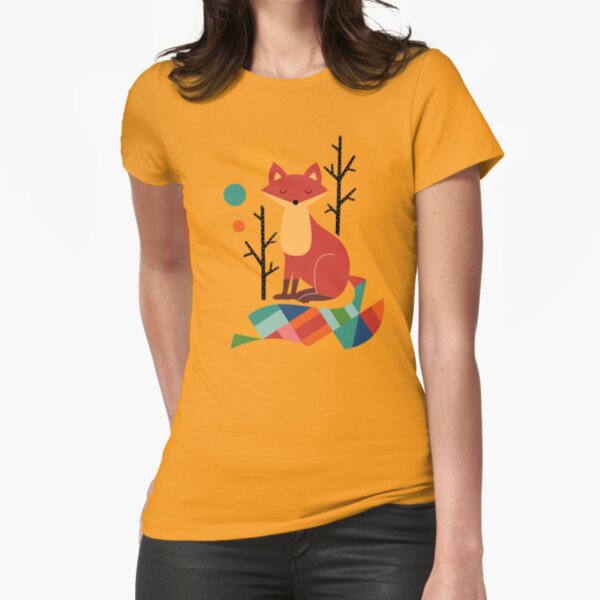 Rainbow Fox Fitted T-Shirt
