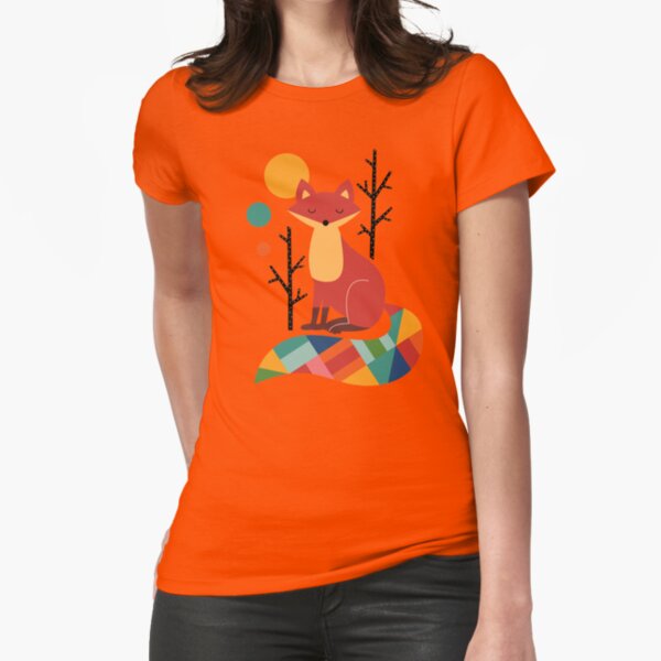 Rainbow Fox Fitted T-Shirt