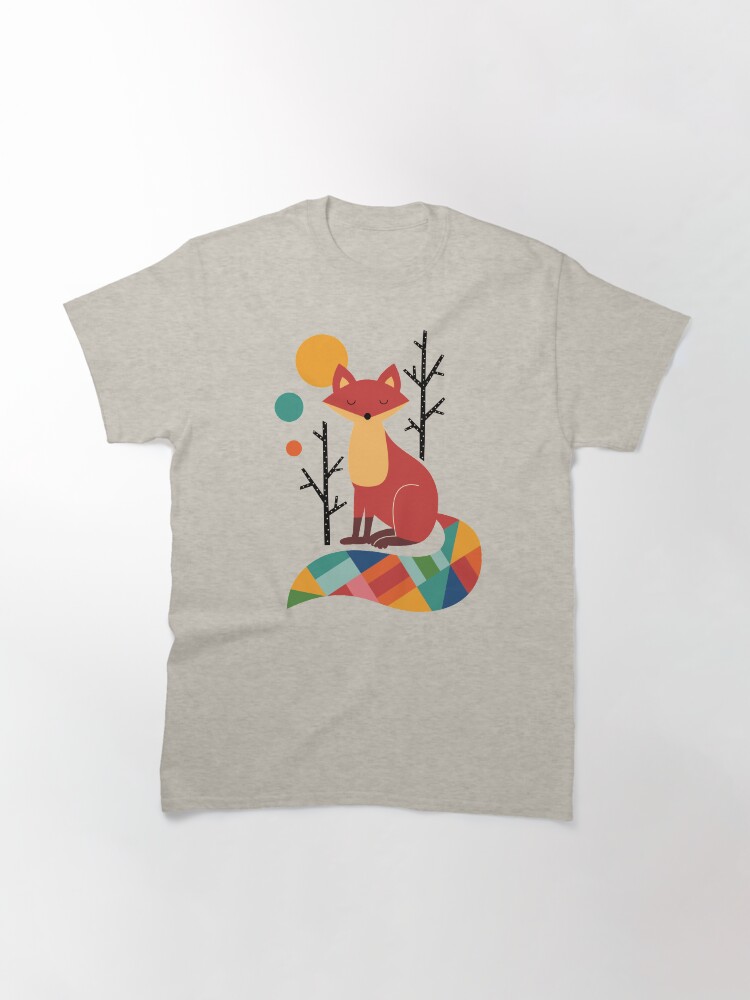 Thumbnail 3 of 7, Classic T-Shirt, Rainbow Fox designed and sold by AndyWestface.