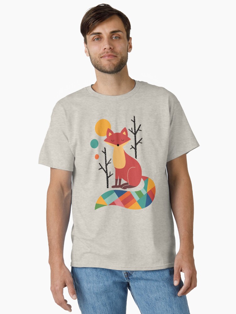 Thumbnail 2 of 7, Classic T-Shirt, Rainbow Fox designed and sold by AndyWestface.