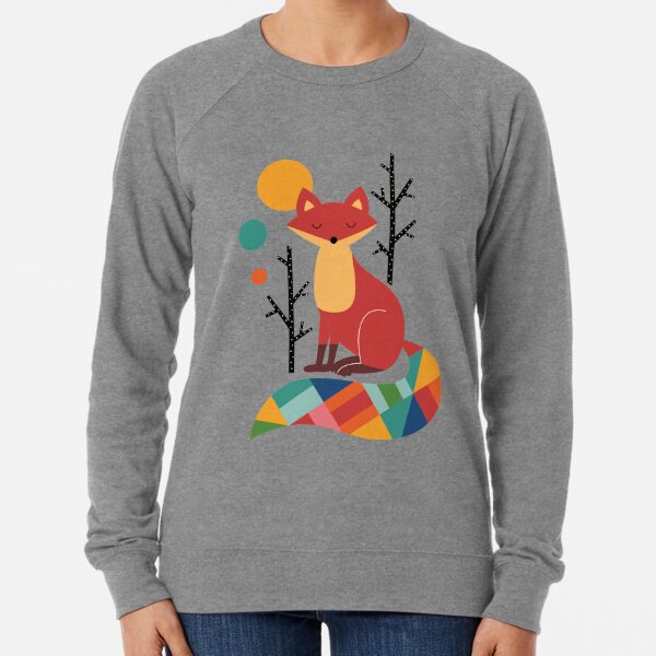 Rainbow Fox Lightweight Sweatshirt