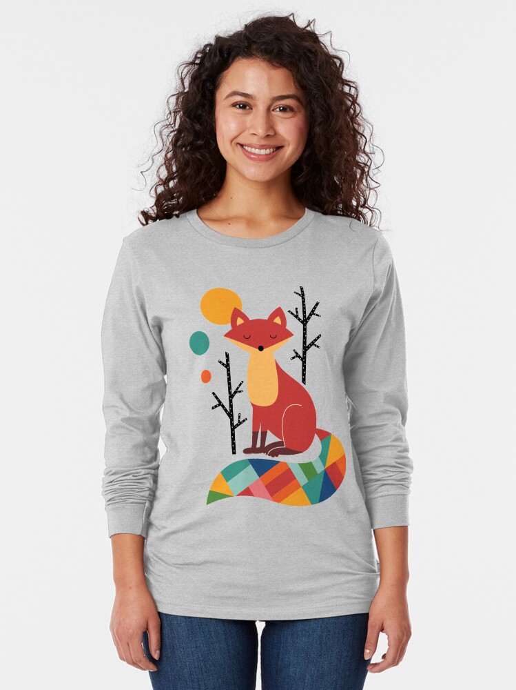 Thumbnail 2 von 5, Langarmshirt, Regenbogenfuchs designt und verkauft von AndyWestface.