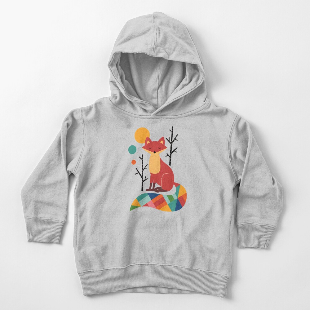 Rainbow Fox Toddler Pullover Hoodie