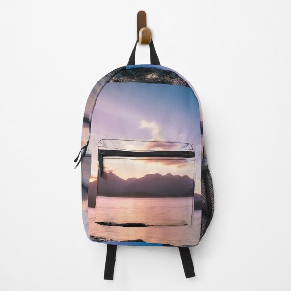 Item preview, Colorful sunset behind the mountain at Lake Te Anau, New Zealand designed and sold by Danielasphotos.