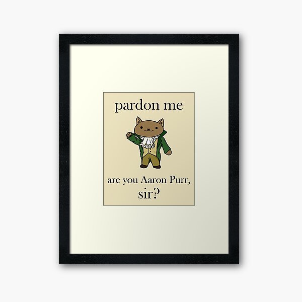 Alexander Hamilcat (Black Text) Framed Art Print