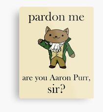 Alexander Hamilcat (Schwarzer Text) Metallbild