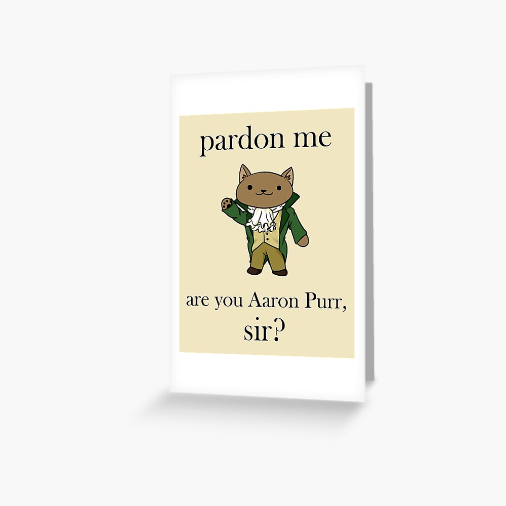 Alexander Hamilcat (Black Text) Greeting Card