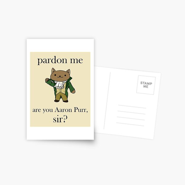 Alexander Hamilcat (Black Text) Postcard