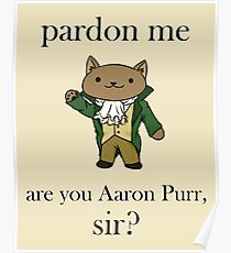 Alexander Hamilcat (Black Text) Poster