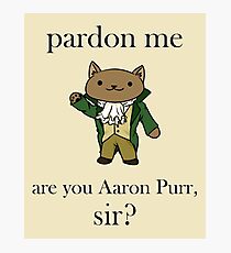Alexander Hamilcat (Black Text) Photographic Print