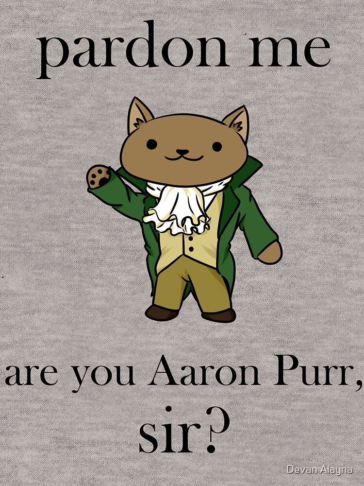 Pardon Me, Are You Aaron Purr, Sir? Hamilcat Hamilton cat Classic